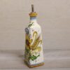 Italian Ceramic Olive Oil Bottle Handmade "Sunflower, poppies and wheat"