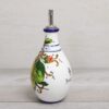 Italian Ceramic Classic olive oil bottle handmade “Lemons and Flowers”