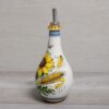 Italian Ceramic Classic olive oil bottle handmade “Sunflower, Poppies and Wheat”