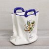 Borsa Portautensili  in ceramica decorata a mano  "Limone Nuovo"