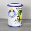 Ceramic Utensil Holder and Wine Cooler handmade “Lemon and Flowers”