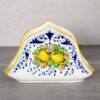 Portatovaglioli in ceramica decorata a mano "Limoncini"